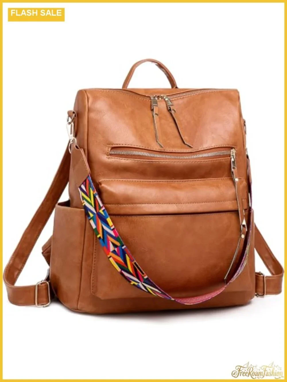 Women's Leather Multipurpose Convertible Fashion Backpack Purse Satchel Travel